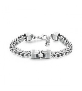 Bracciale Uomo Gioielli Brosway Knocker in acciaio con catena spiga bkc21