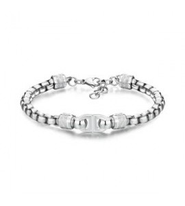 Bracciale Uomo Gioielli Brosway Knocker in acciaio con catena veneziana bkc18