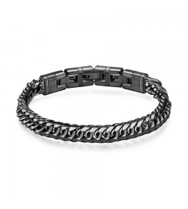 Bracciale Uomo Gioielli Brosway Naxos acciaio pvd gun metal bnx13