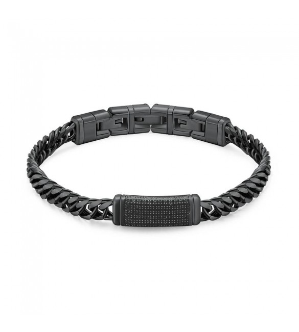 Bracciale Uomo Gioielli Brosway Naxos acciaio pvd gun metal bnx16