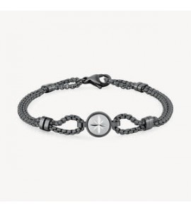 Bracciale Uomo Gioielli Brosway Poseidon in acciaio pvd gun e occhio di falco bpn12
