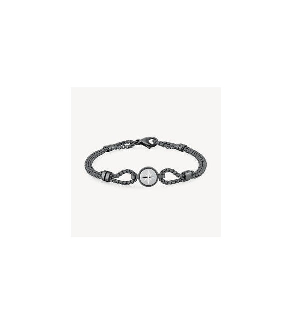 Bracciale Uomo Gioielli Brosway Poseidon in acciaio pvd gun e occhio di falco bpn12