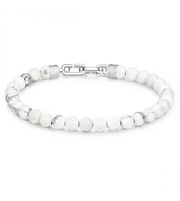 Bracciale Uomo Gioielli Brosway Shanti in acciaio 316L howlite bth12