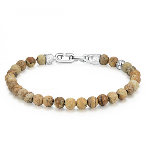 Bracciale Uomo Gioielli Brosway Shanti in acciaio 316L pietra paesina bth13