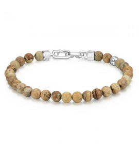 Bracciale Uomo Gioielli Brosway Shanti in acciaio 316L pietra paesina bth13