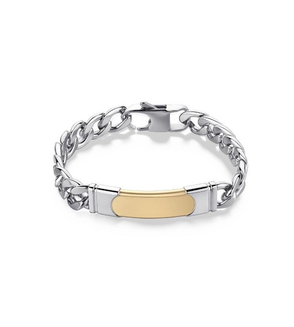 Bracciale Uomo Gioielli S\'agapò Parkour in acciaio pvd oro catena skr13