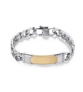 Bracciale Uomo Gioielli S\'agapò Parkour in acciaio pvd oro catena skr13