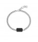 Bracciale Uomo Gioielli S\'agapò Tag Me Too acciaio smalto nero stg13