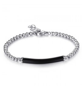 Bracciale Uomo Gioielli Sagapò Nemesis in acciaio 316L lucido pvd nero sne18