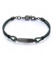 Bracciale Uomo Gioielli Sagapò Panama in acciaio con pvd nero e gomma verde spa21