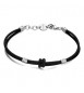 Bracciale Uomo Gioielli Sagapò Panama in acciaio e gomma nera spa23