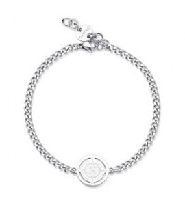 Bracciale Uomo Gioielli Sagapò Rebel in acciaio Rosa dei Venti srb12