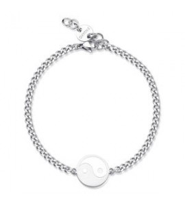 Bracciale Uomo Gioielli Sagapò Rebel in acciaio Yin e Yang srb14