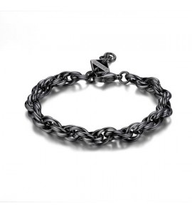 Bracciale Uomo Gioielli Sagapò Ripple in acciaio 316L pvd gun brunito catena srp33