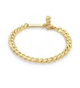 Bracciale Uomo Gioielli Sagapò Ripple in acciaio pvd oro catena grumetta diamantata srp55