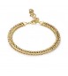 Bracciale Uomo Gioielli Sagapò Ripple in acciaio pvd oro catena grumetta intrecciata srp53