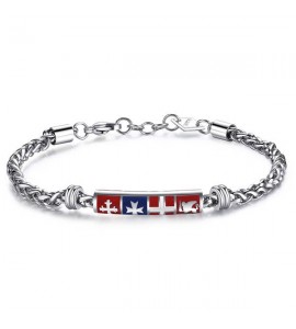 Bracciale Uomo Gioielli Sagapò Seven Seas in acciaio 316L motivo nautico e smalti colorati svn14