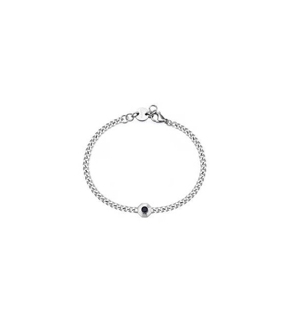 Bracciale Uomo Gioielli Sagapò Snap in acciaio e cristallo snp11