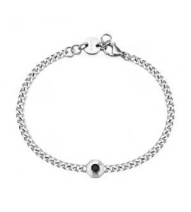 Bracciale Uomo Gioielli Sagapò Snap in acciaio e cristallo snp11