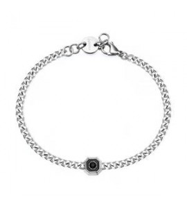 Bracciale Uomo Gioielli Sagapò Snap in acciaio e cristallo snp13