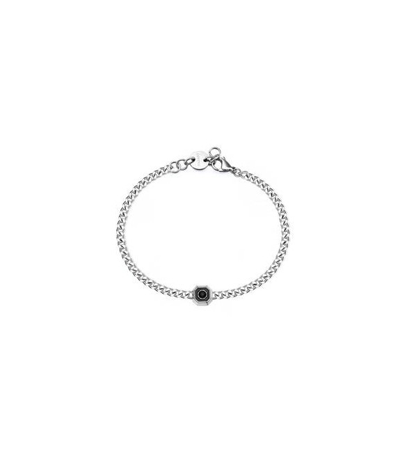 Bracciale Uomo Gioielli Sagapò Snap in acciaio e cristallo snp13