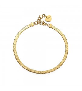 Cavigliera Donna Gioielli Sagapò Chunky in acciaio 316L pvd oro snake shk16