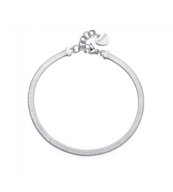 Cavigliera Donna Gioielli Sagapò Chunky in acciaio snake 316L shk15