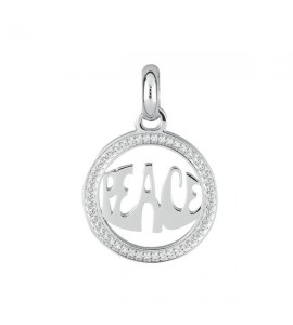 Charm Donna Gioielli Brosway Très Jolie in acciaio 316L con scritta Peace btjm278