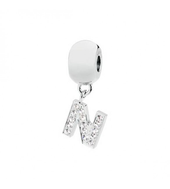 Charm Donna Gioielli Brosway Très Jolie in acciaio 316L cristalli unicità lettera N btjm67
