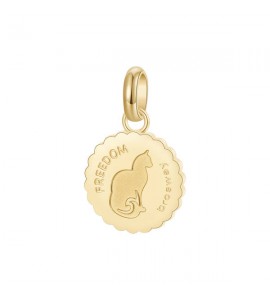 Charm donna gioielli Brosway Très Jolie in acciaio 316L pvd oro a forma di gatto btjm309