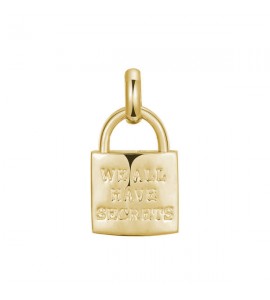 Charm donna gioielli Brosway Très Jolie in acciaio 316L pvd oro a forma di lucchetto btjm347