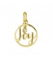 Charm donna gioielli Brosway Très Jolie in acciaio 316L pvd oro con cristallo bianco e scritta Joy btjm273
