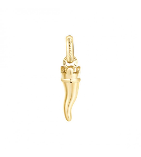 Charm donna gioielli Brosway Très Jolie in acciaio 316L pvd oro cornetto portafortuna btjm411