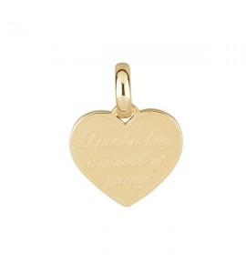 Charm donna gioielli Brosway Très Jolie in acciaio 316L pvd oro e incisione I Need a Hug e Amount of Money btjm287