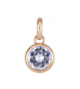 Charm donna gioielli Brosway Très Jolie in acciaio 316L pvd oro rosa con cristallo rotondo provence lavender Seduzione btjm253