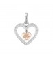 Charm donna gioielli Brosway Très Jolie in acciaio 316L pvd oro rosa con incisione Just Married btjm397