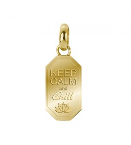 Charm Donna Gioielli Brosway Très Jolie in acciaio 316L pvd oro rosa con incisione Keep Calm and Chill btjm285