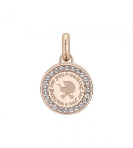 Charm donna gioielli Brosway Très Jolie in acciaio 316L pvd oro rosa con incisione Waiting For You btjm393