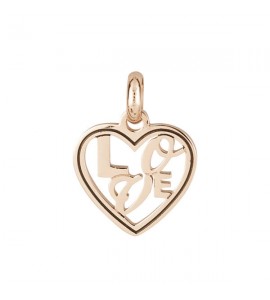 Charm donna gioielli Brosway Très Jolie in acciaio 316L pvd oro rosa con scritta Love btjm277