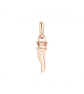Charm donna gioielli Brosway Très Jolie in acciaio 316L pvd oro rosa cornetto portafortuna btjm410