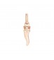 Charm donna gioielli Brosway Très Jolie in acciaio 316L pvd oro rosa cornetto portafortuna btjm410