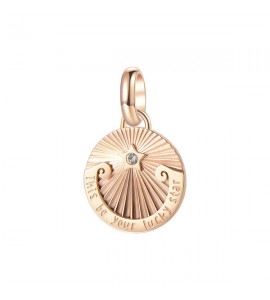 Charm donna gioielli Brosway Très Jolie in acciaio 316L pvd oro rosa e cristallo btjm359