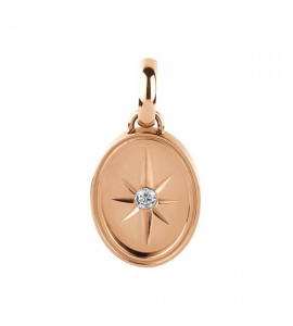 Charm donna gioielli Brosway Très Jolie in acciaio 316L pvd oro rosa e incisione Avventura btjm187