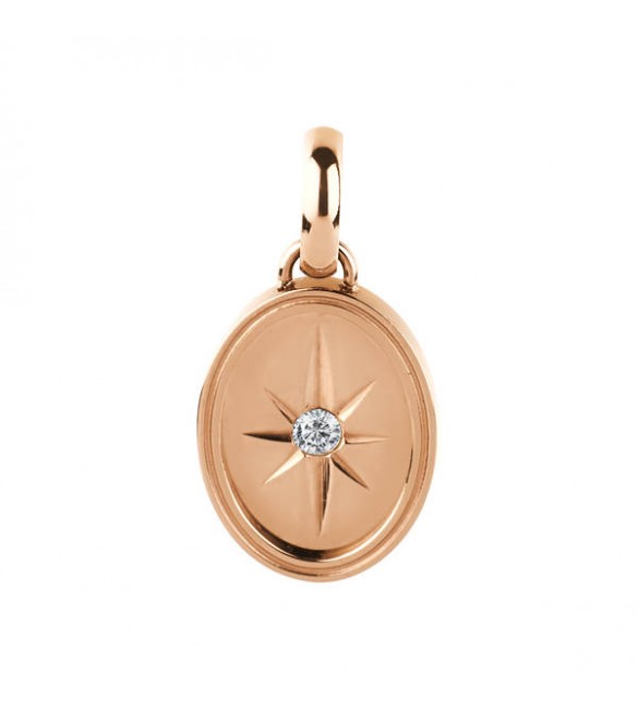 Charm donna gioielli Brosway Très Jolie in acciaio 316L pvd oro rosa e incisione Avventura btjm187