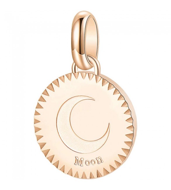 Charm donna gioielli Brosway Très Jolie in acciaio 316L pvd oro rosa e incisione Nuovo Inizio btjm184