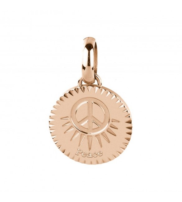 Charm donna gioielli Brosway Très Jolie in acciaio 316L pvd oro rosa e incisione Pace btjm185