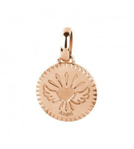 Charm donna gioielli Brosway Très Jolie in acciaio 316L pvd oro rosa e incisione Salvezza btjm183