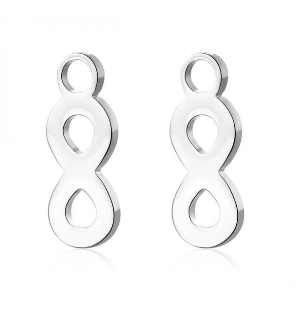 Charm Donna Gioielli Sagapò Happy Ears in acciaio 316L per orecchini Infinito she001