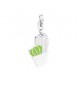 Charm donna gioielli Sagapò Happy in acciaio 316L Cactus smalto verde sha69