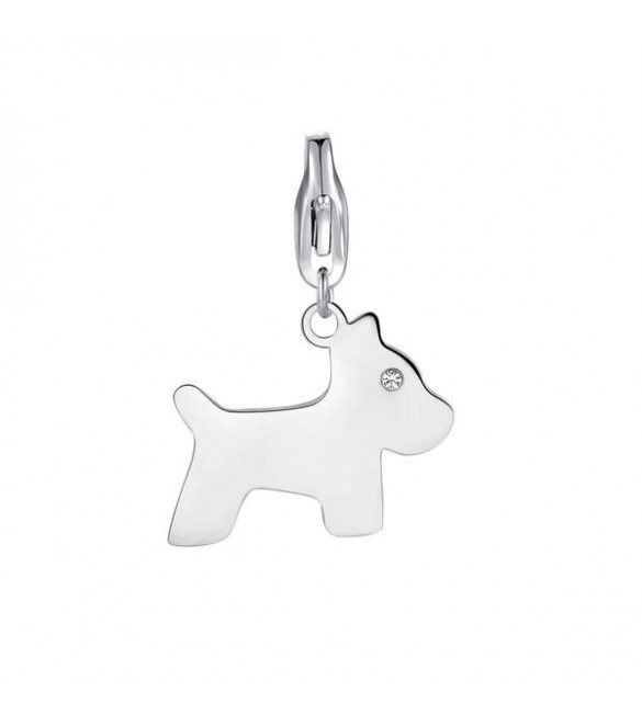 Charm donna gioielli Sagapò Happy in acciaio 316L Cane sha316